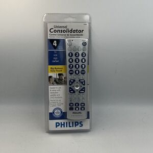 Universal Remote Control TV VCR DVD Cable Satellite PHILIPS PM435S Silver NEW